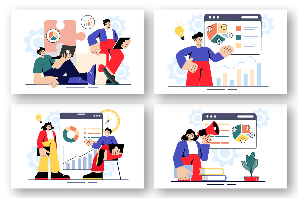 9 Top Manager Employees FREE Illustrations - view 3