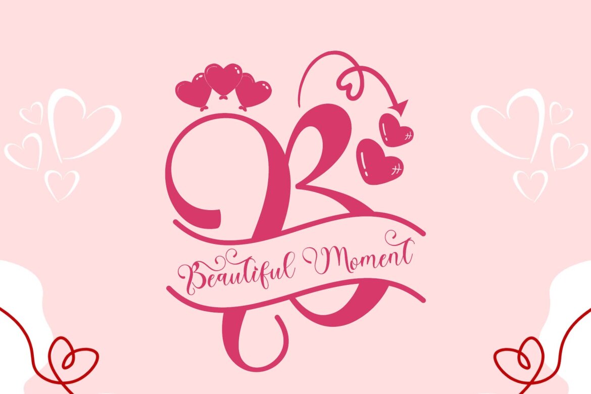 Dainty Valentine Monogram FREE Font - view 3