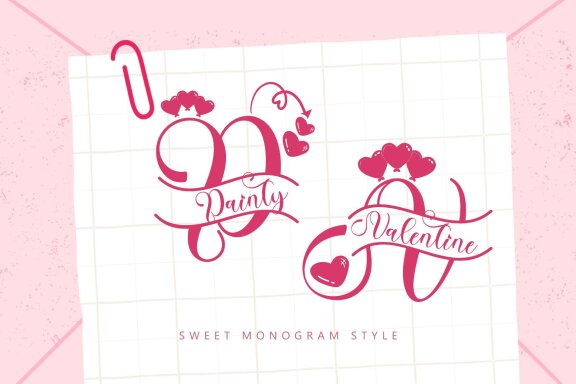 Dainty Valentine Monogram FREE Font