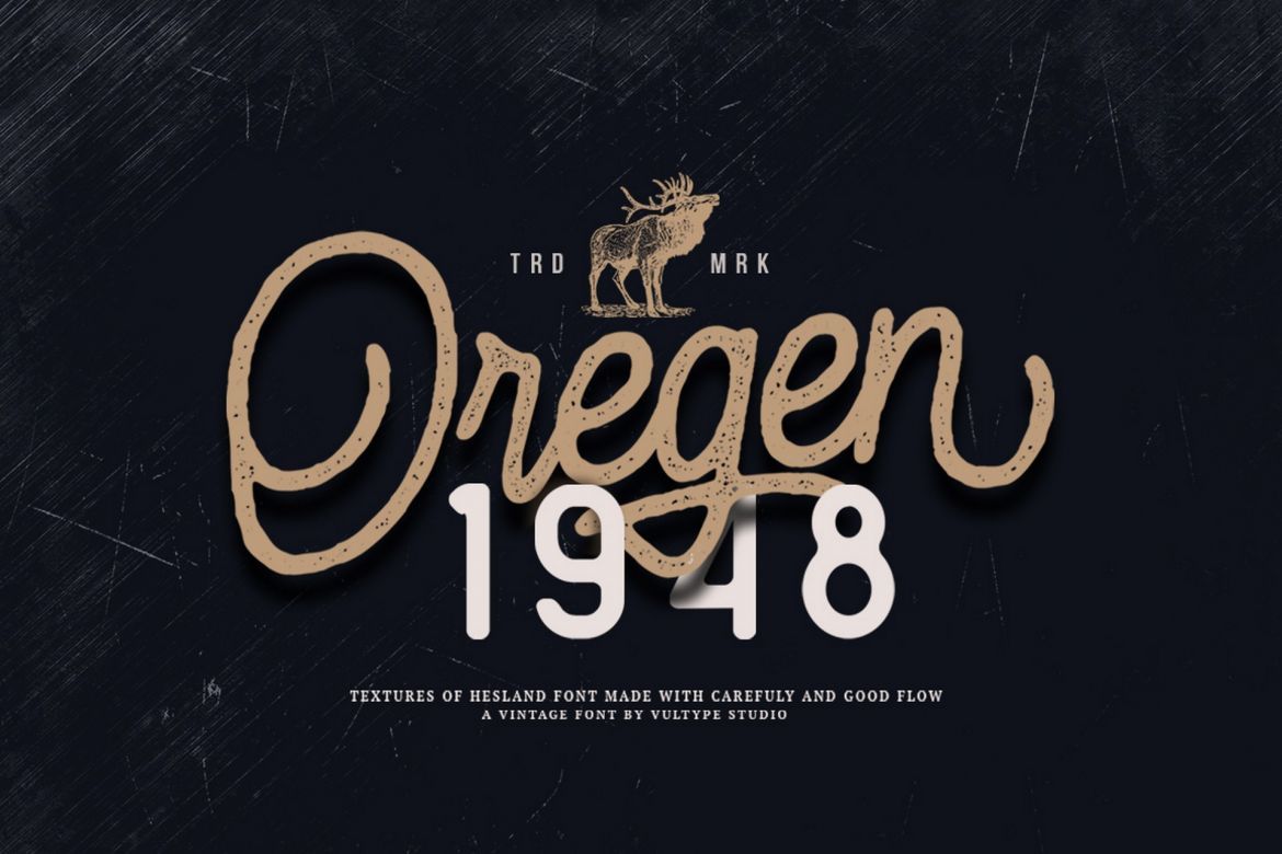 Hesland - Vintage Script Font alternate