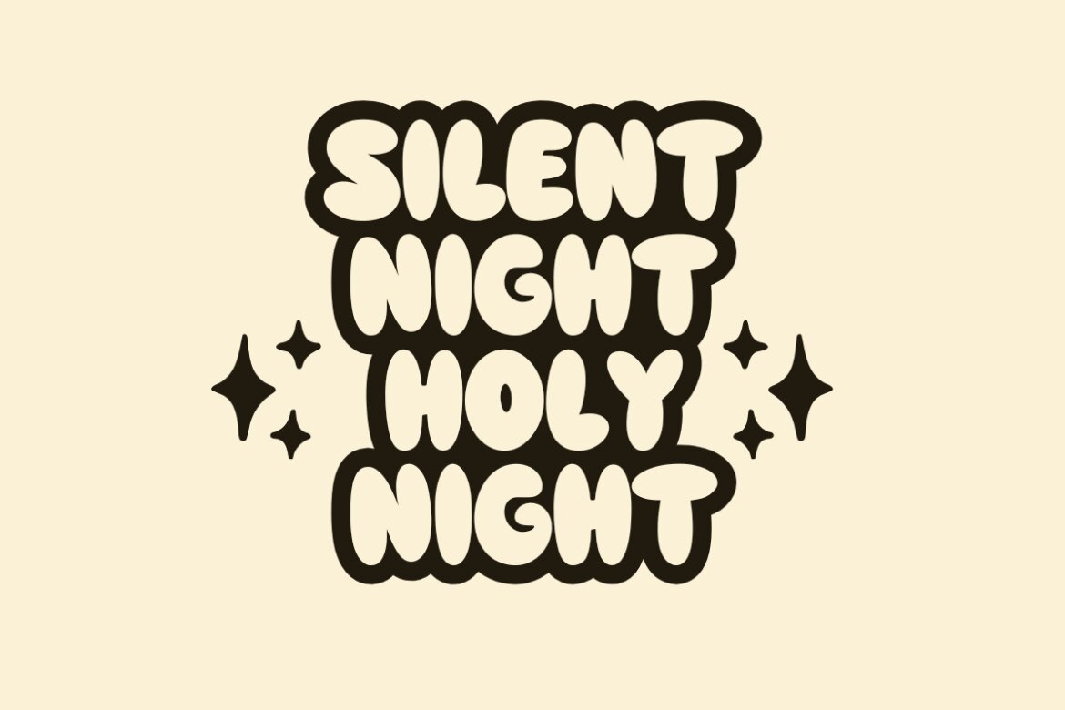 Silent Night - FREE Bubble Font - view 4