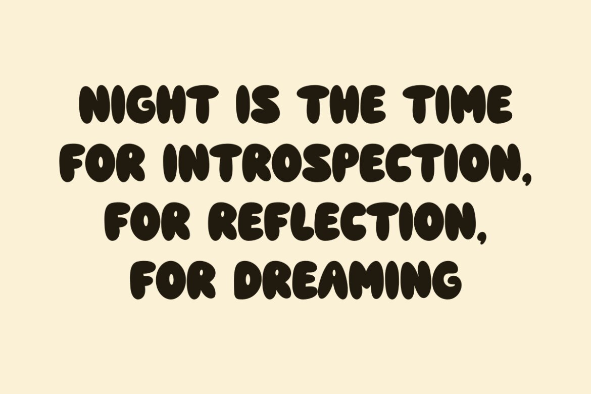 Silent Night - FREE Bubble Font - view 3