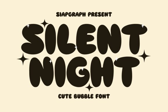 Silent Night - FREE Bubble Font