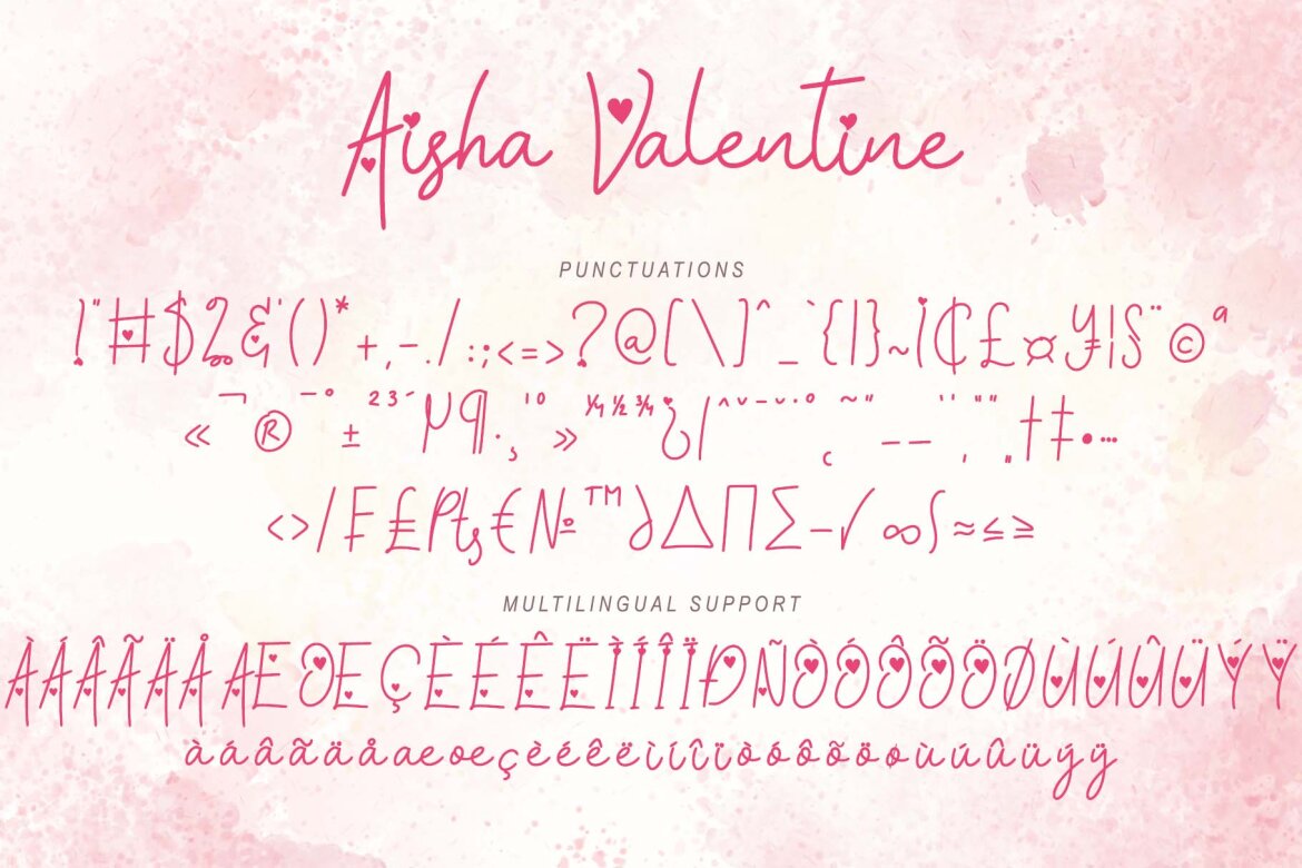 Aisha Valentine FREE Font - view 6
