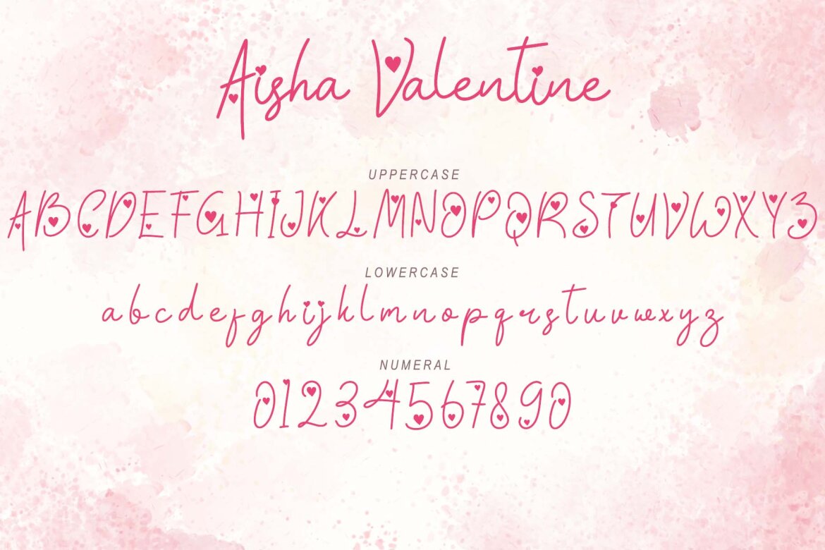 Aisha Valentine FREE Font - view 5