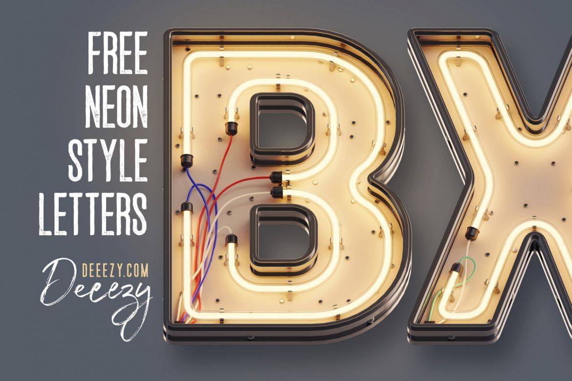 Free Neon 3D Lettering - view 4