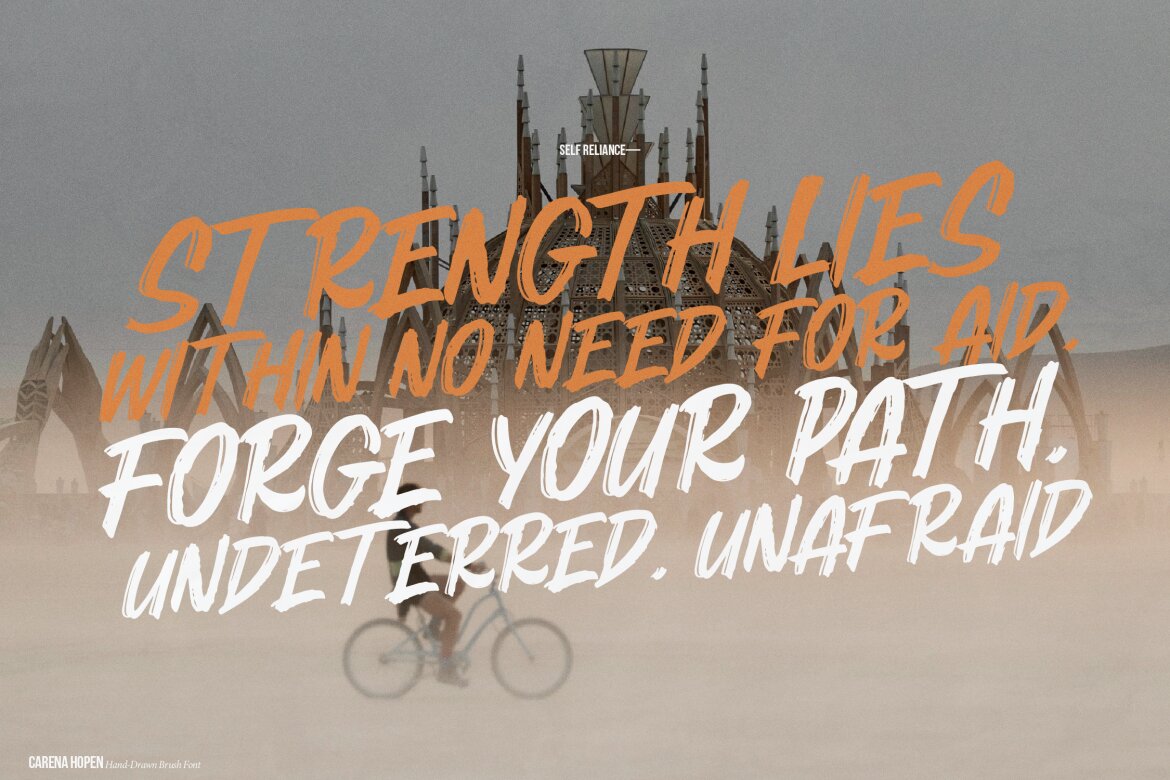 Carena Hopen | FREE Brush Font - view 5