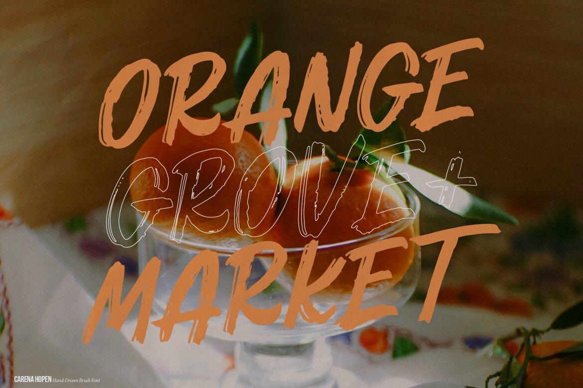 Carena Hopen | FREE Brush Font - view 4