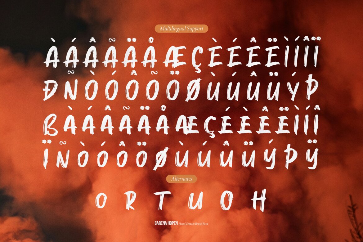 Carena Hopen | FREE Brush Font - view 12