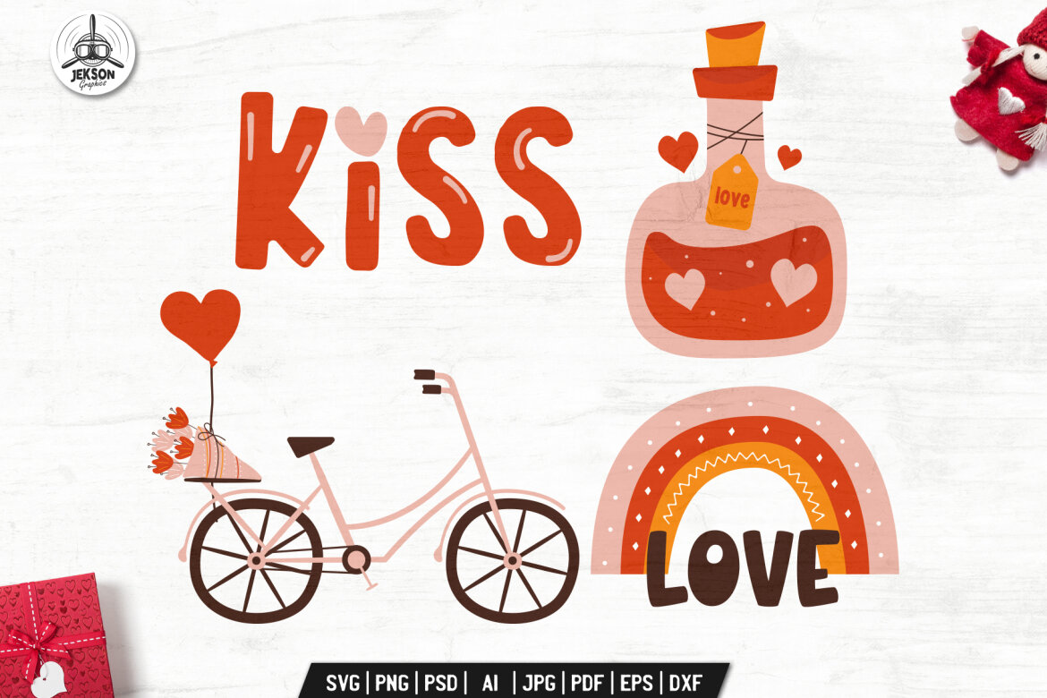 FREE Valentines Day Clipart Elements SVG - view 3