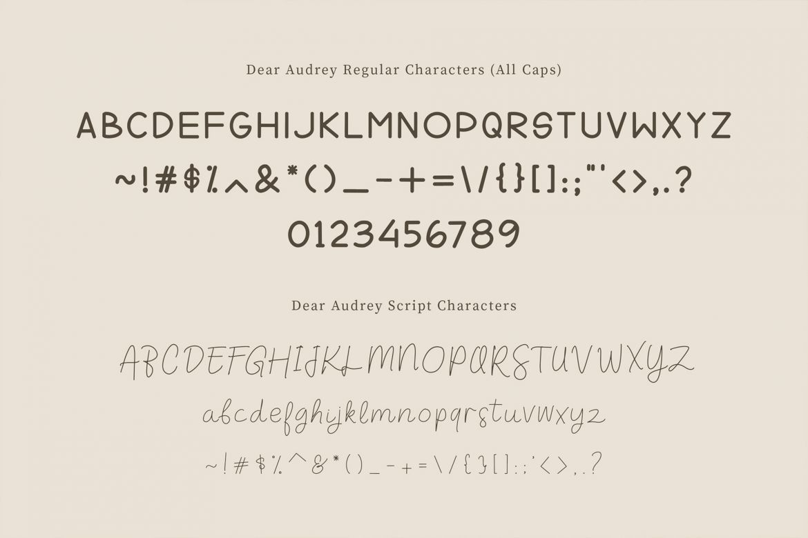 Dear Audrey - Font Duo - view 9