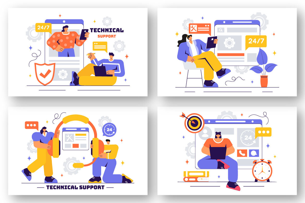 11 Technical Support FREE Illustrations - view 3