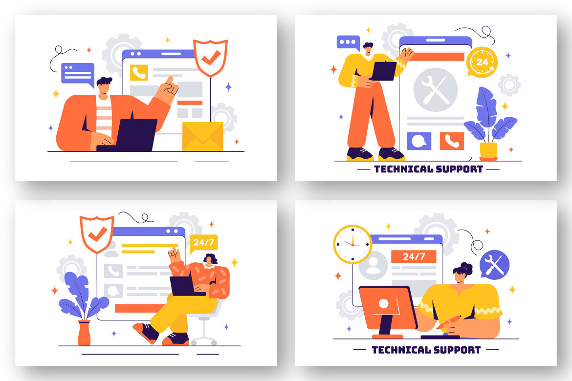 11 Technical Support FREE Illustrations alternate