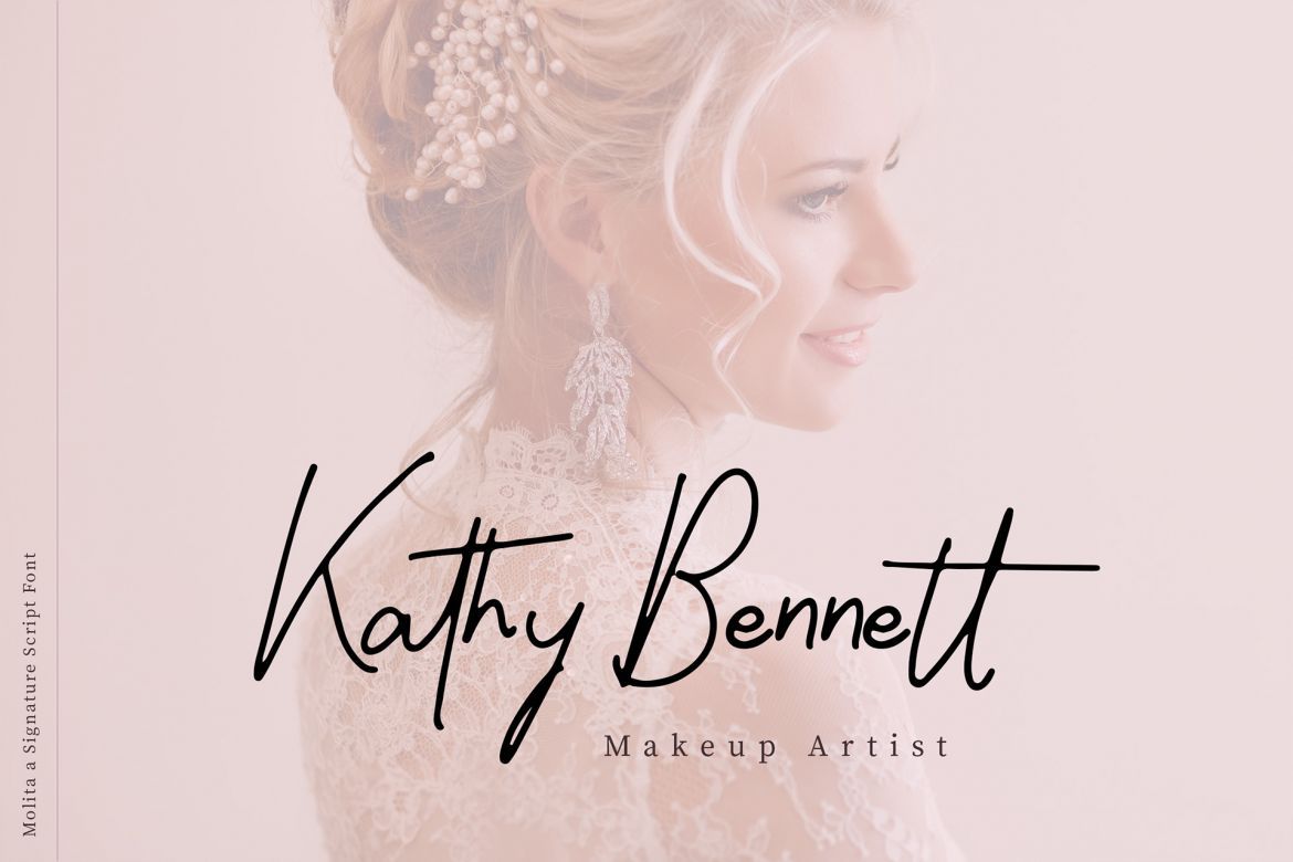 Molita Signature Font - view 3