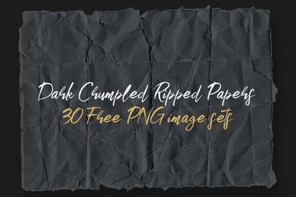 FREE Crumpled & Ripped Papers - 13 Sets