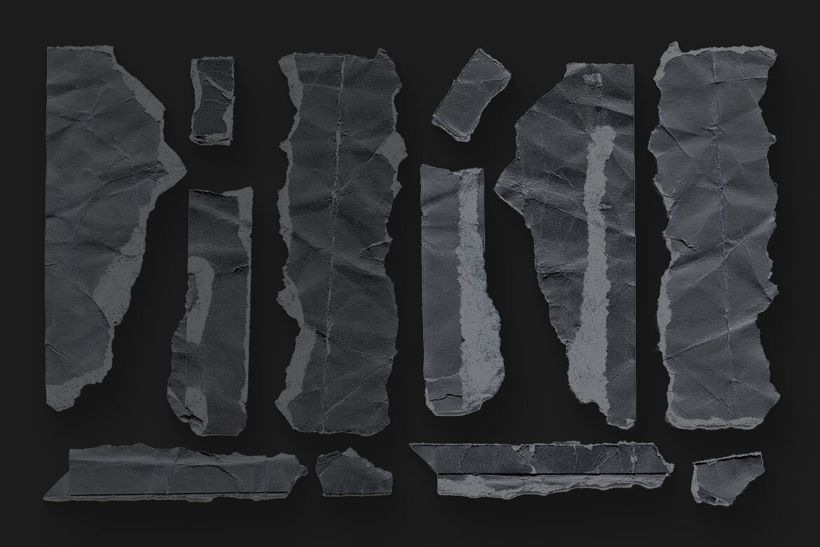 FREE Crumpled & Ripped Papers - 13 Sets alternate