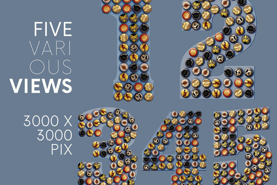 Beer Cap FREE Alphabet & Color Font - view 3