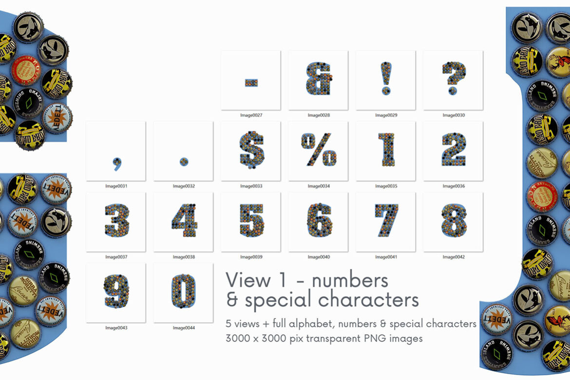 Beer Cap FREE Alphabet & Color Font - view 6