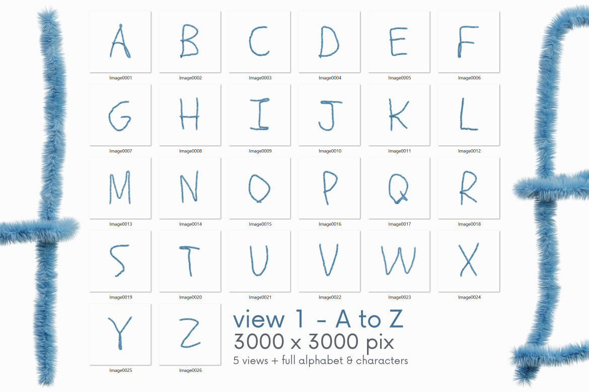 Christmas Deco Free PNG Alphabet - view 5