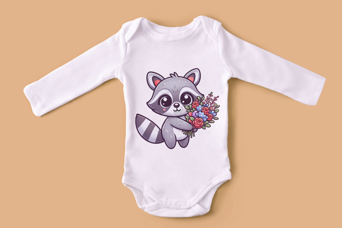 Cute Little Raccoon PNG Clipart - view 3