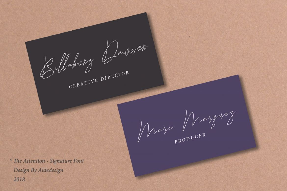 The Attention - Signature Font - view 3