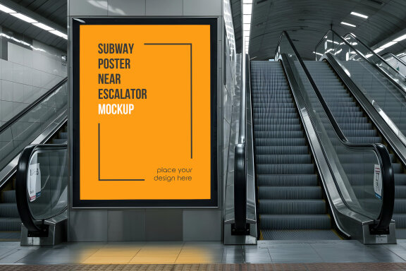 Subway Poster FREE Mockup