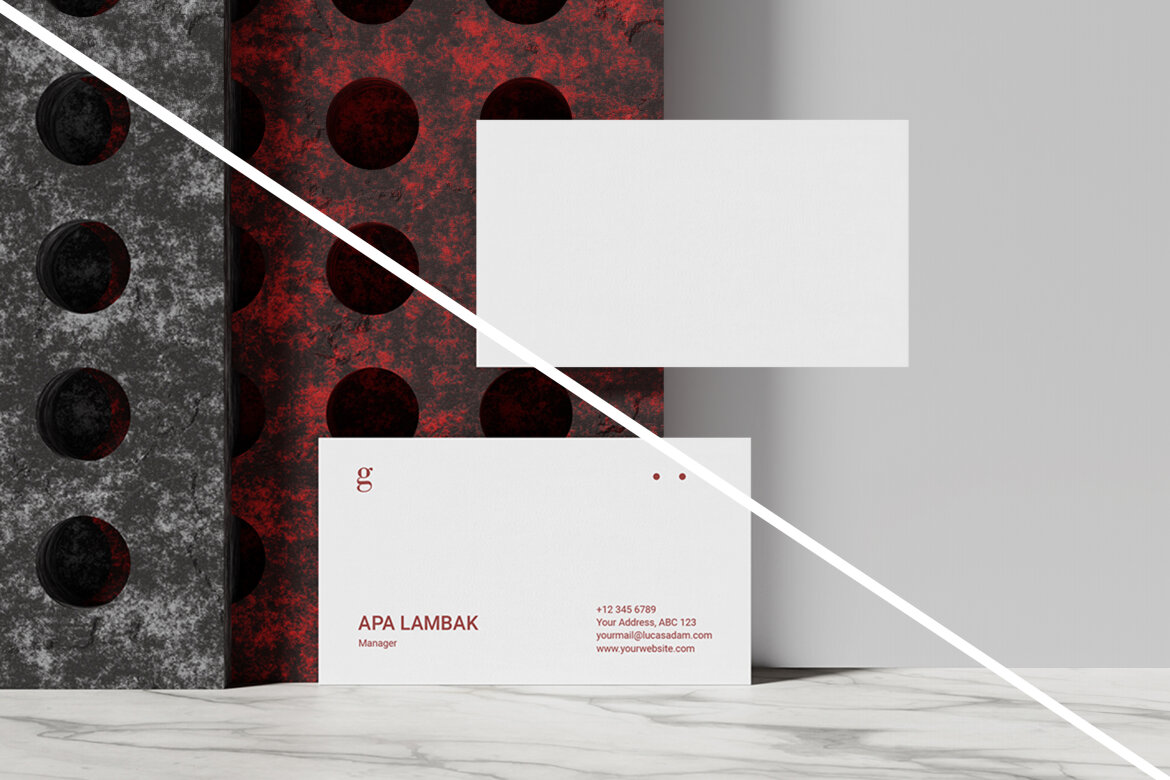 Floating Business Card FREE Mockup alternate
