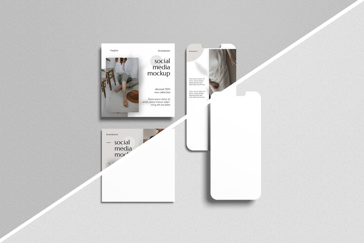 Social Media Pages FREE Mockup alternate