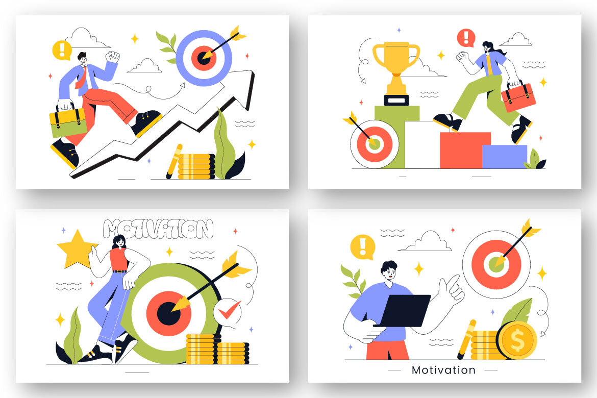 8 FREE Business Success and Motivation Illustrations alternate