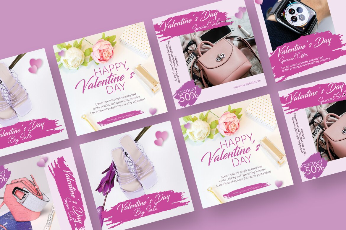 Valentine Sale - FREE Instagram Template alt