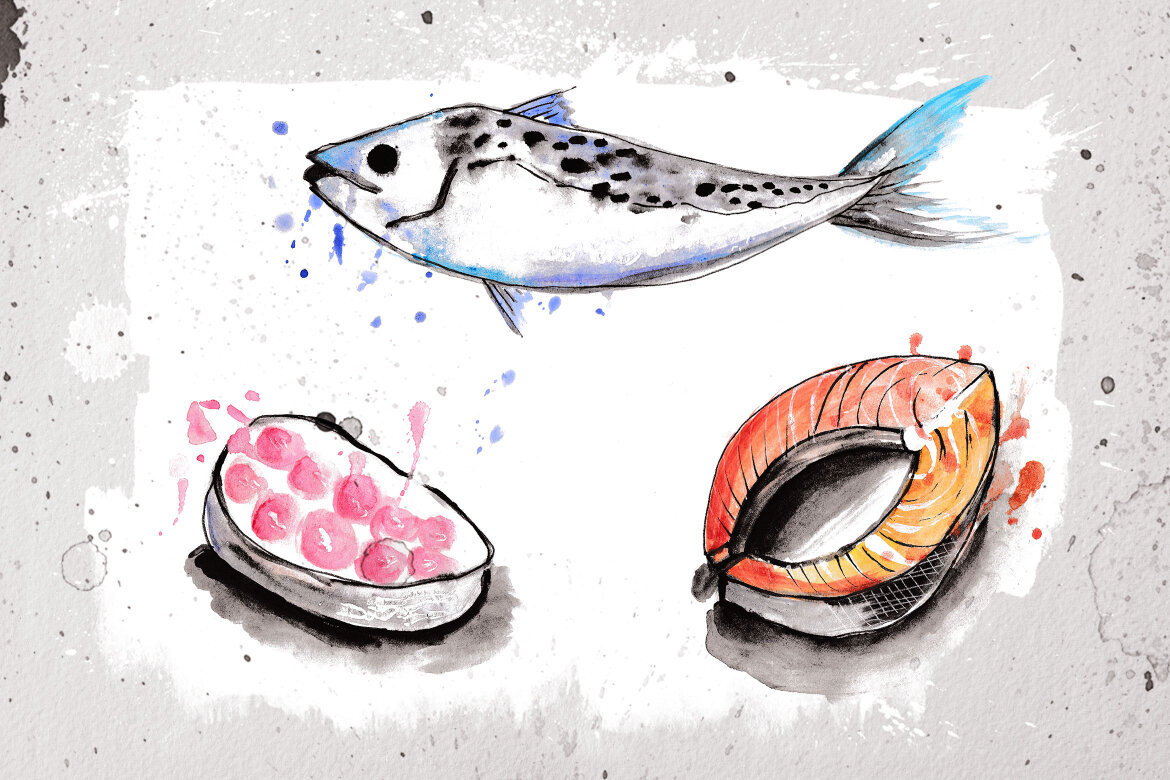 Free Watercolor Food Illustrations - view 3