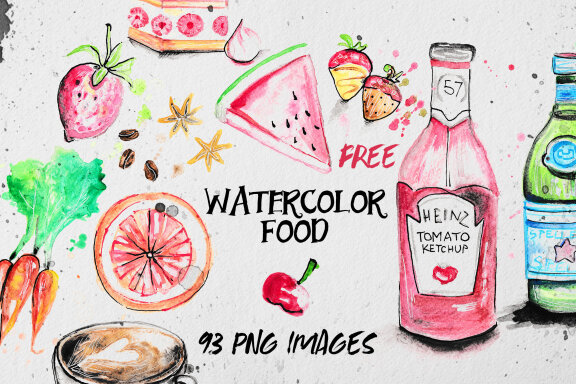 Free Watercolor Food Illustrations