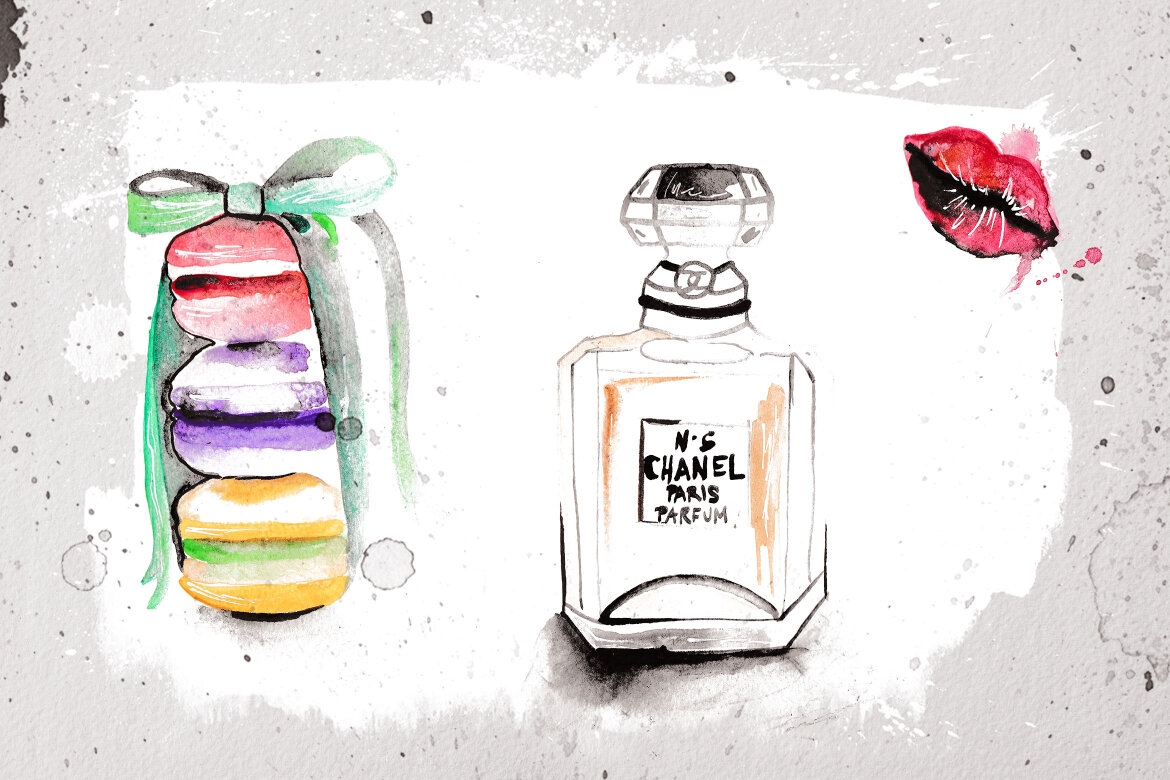 Free Watercolor Paris Travel Illustrations - view 3