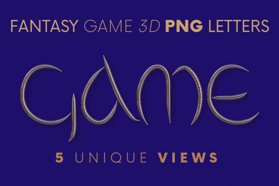 Fantasy Game Free PNG Alphabet