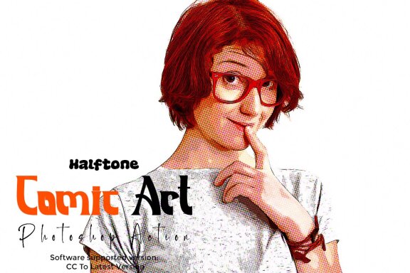 Halftone Comic Art FREE Photoshop Action