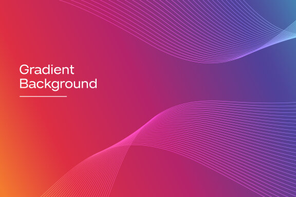 Gradient abstract background with wave lines