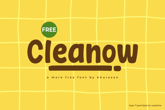 Cleanow FREE Font