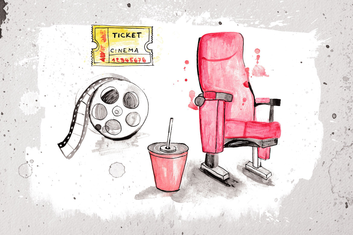 Free Watercolor LA Travel Illustrations - view 3