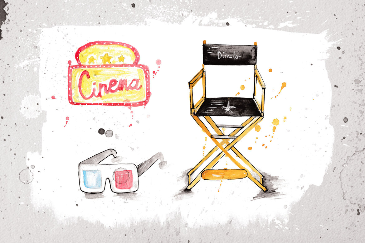 Free Watercolor LA Travel Illustrations alternate