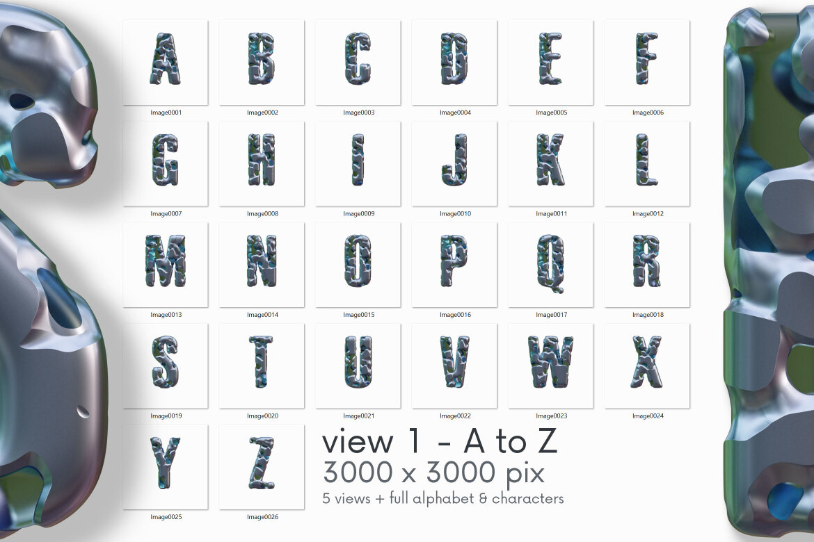 Terminator - Free 3D Alphabet - view 7