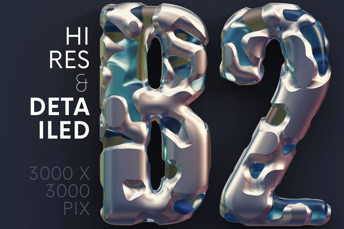 Terminator - Free 3D Alphabet alternate