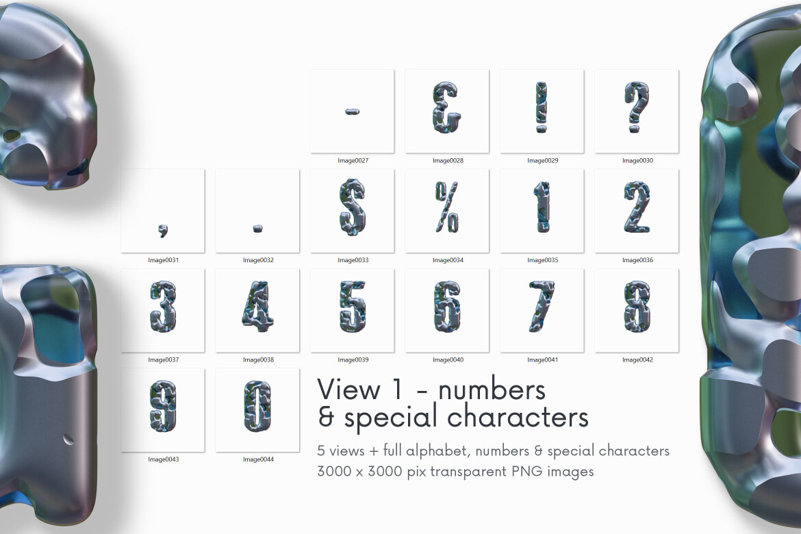 Terminator - Free 3D Alphabet alternate