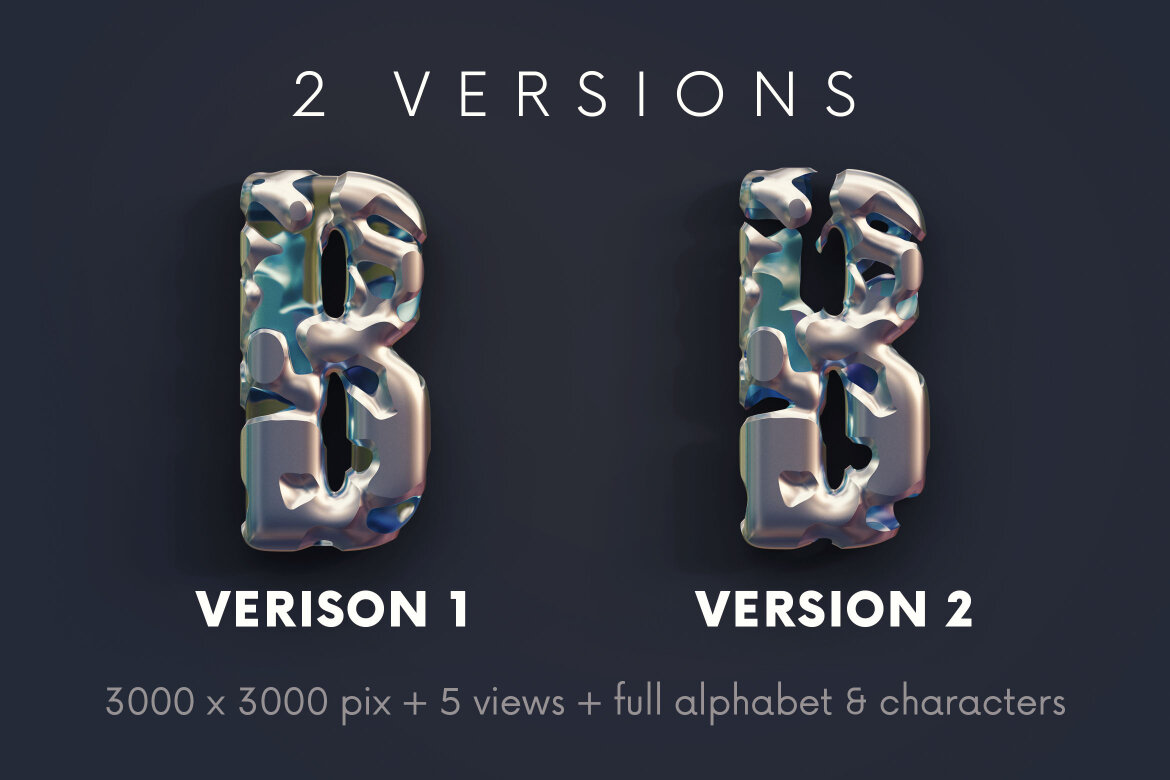 Terminator - Free 3D Alphabet - view 3