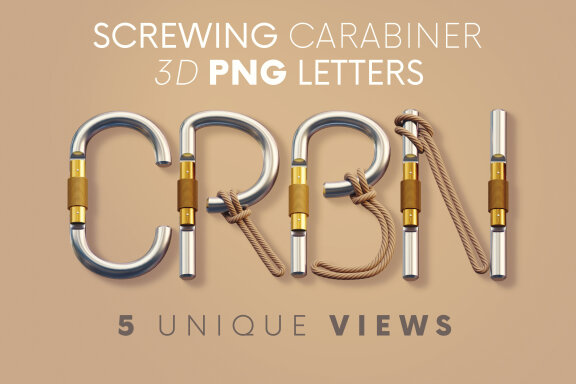 Carabiner - Free 3D Alphabet