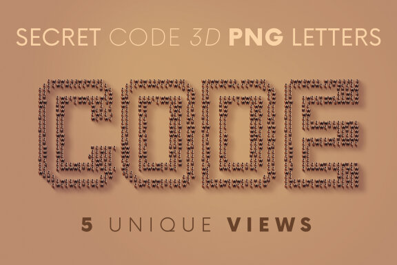 Secret Code - Free 3D Alphabet
