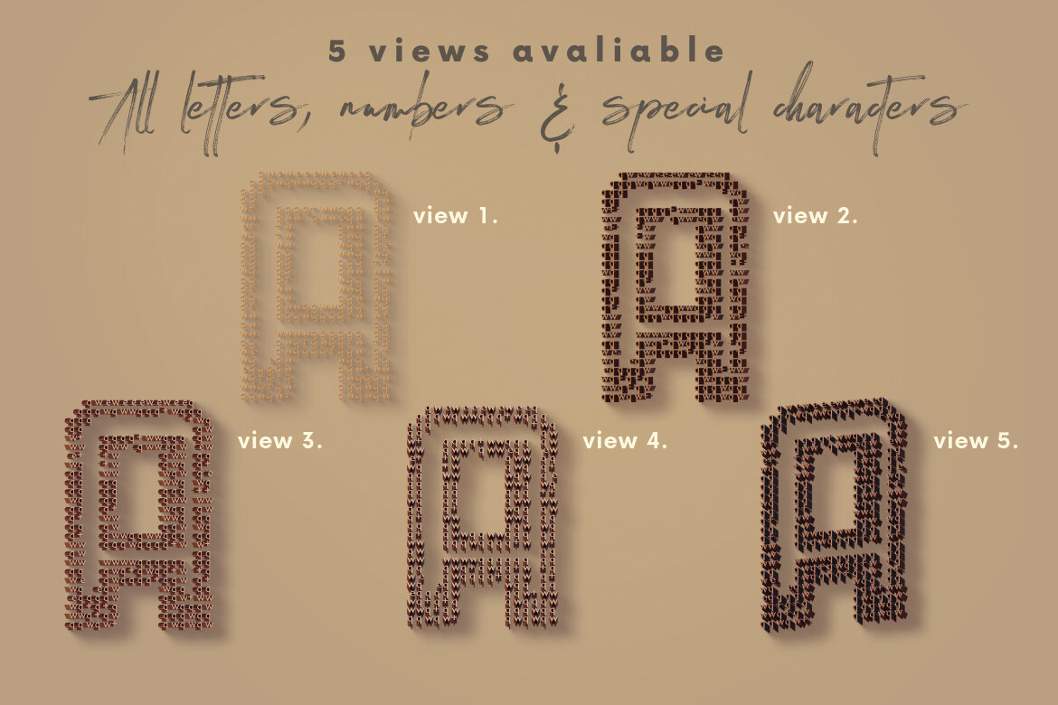 Secret Code - Free 3D Alphabet - view 3