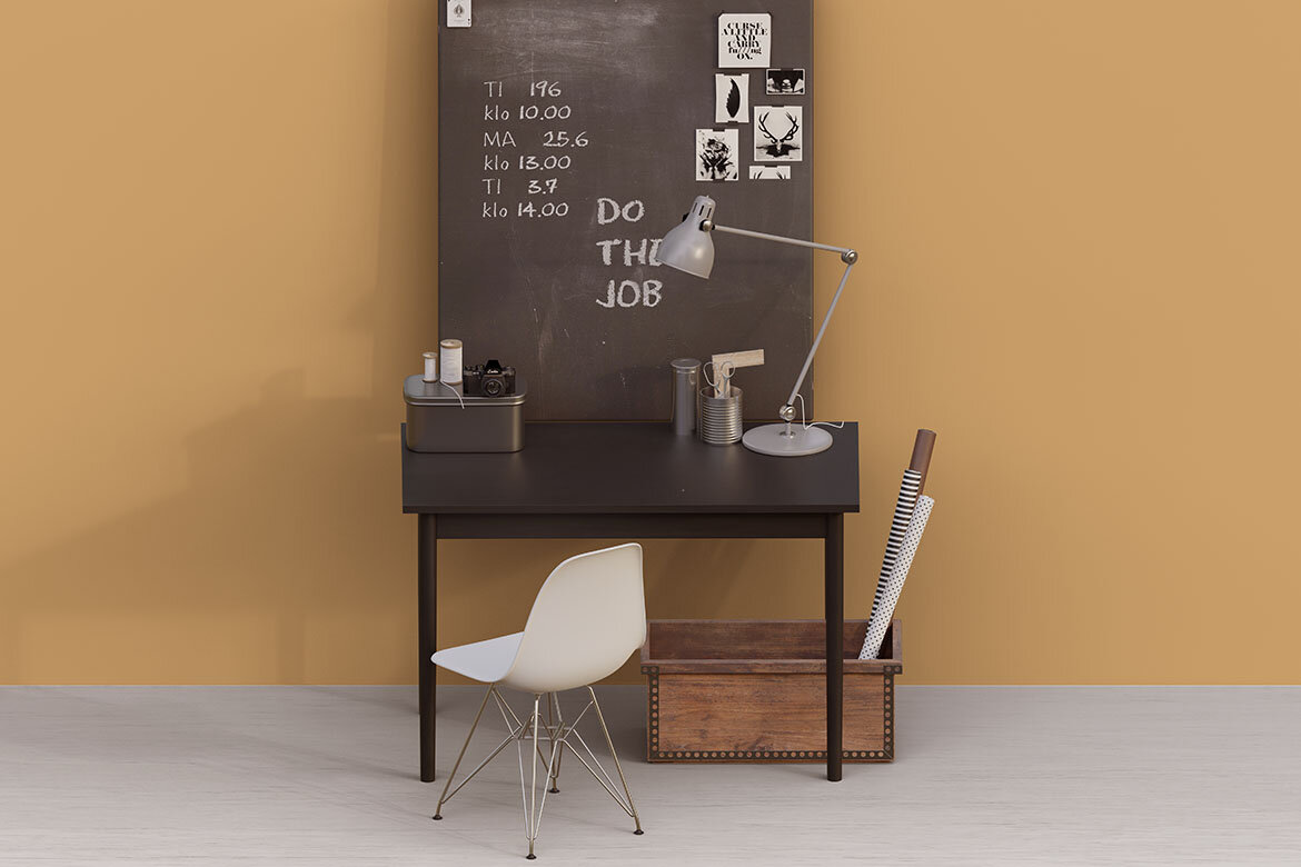 Office Desk & Frame - Free Mockup Creator alt