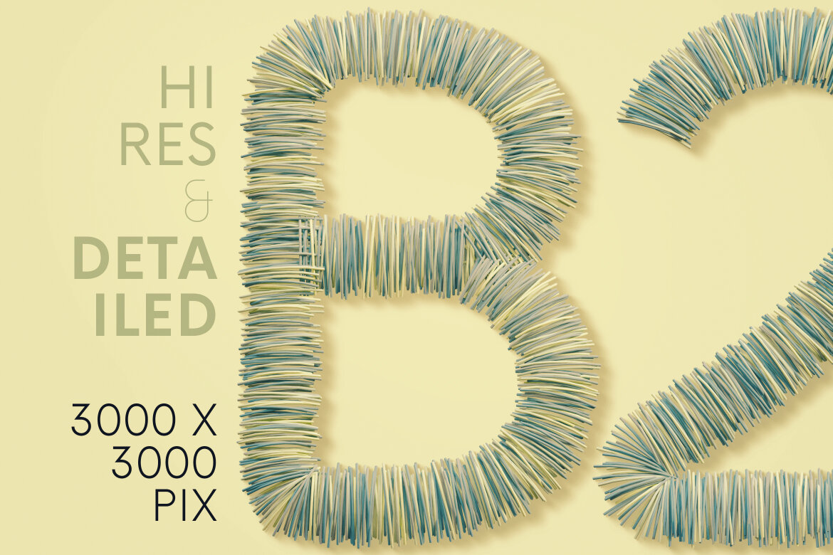 Lime Spring - Free 3D Alphabet alternate