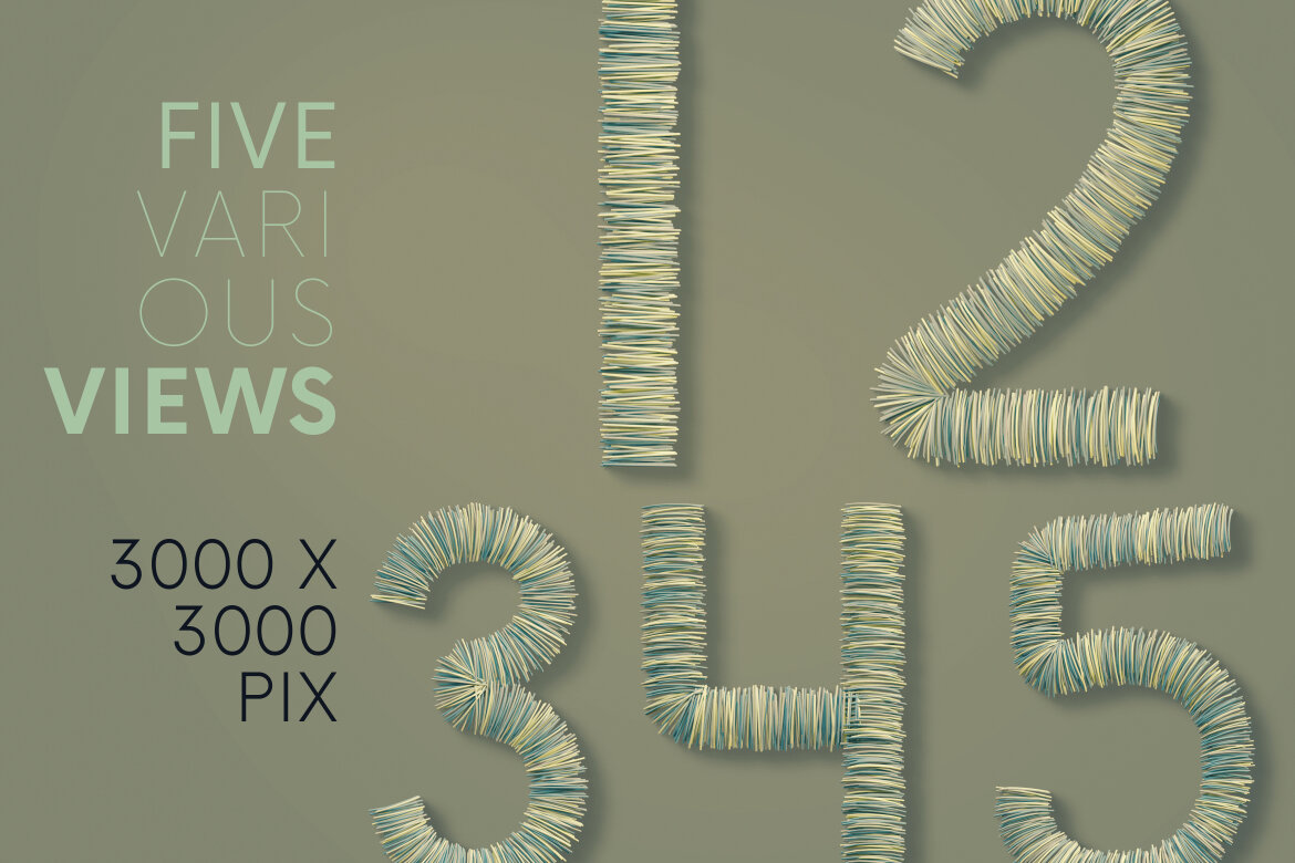 Lime Spring - Free 3D Alphabet - view 3