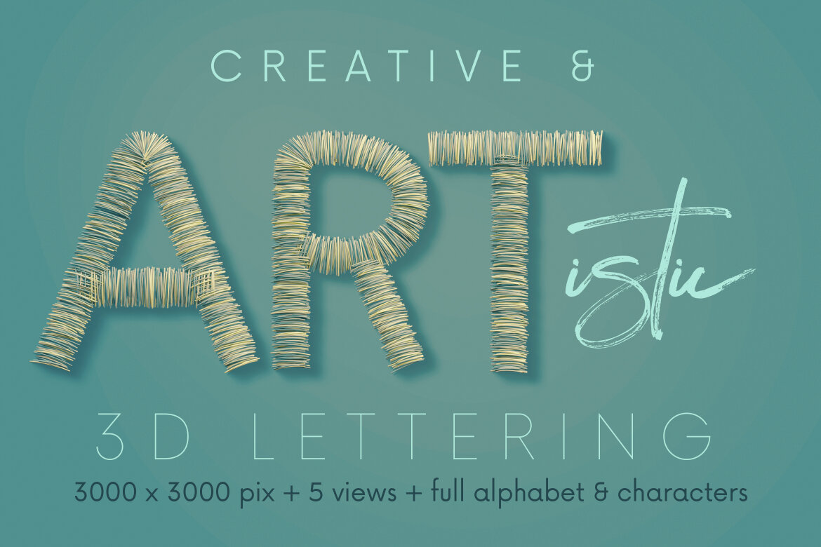 Lime Spring - Free 3D Alphabet - view 4